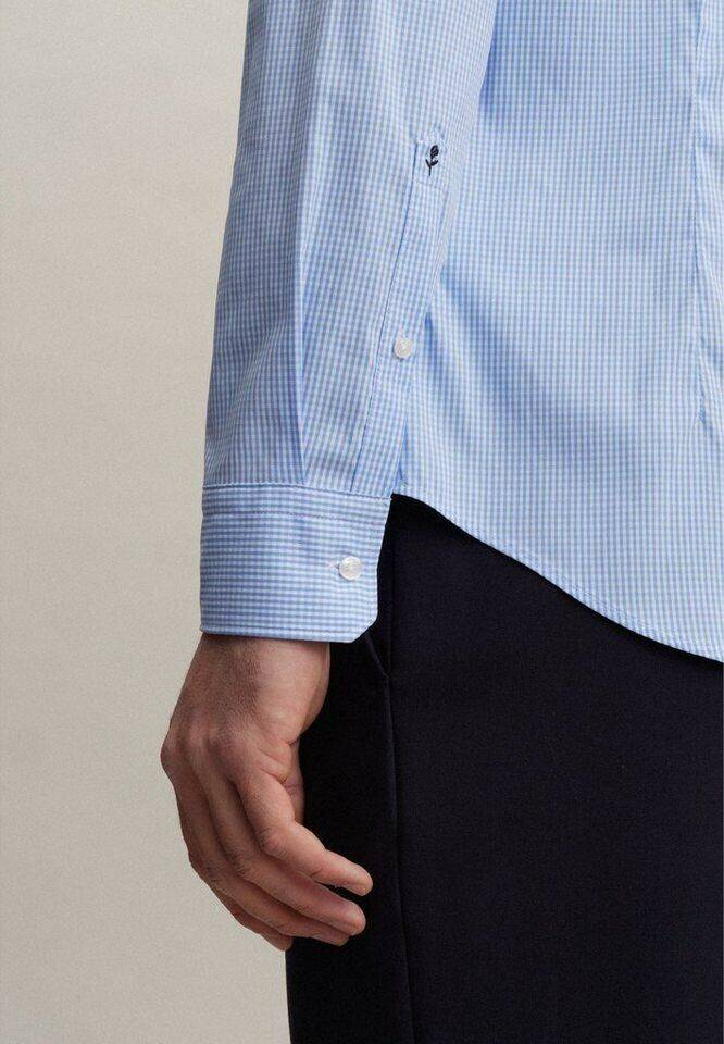 Hemden Seidensticker Performancehemd Slim Karo (01.656790-0011) blau