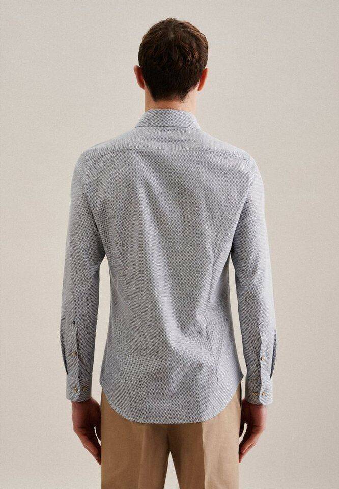 Hemden Seidensticker Twill Business Hemd in Slim mit Kentkragen Druck (01.643830-0022) braun