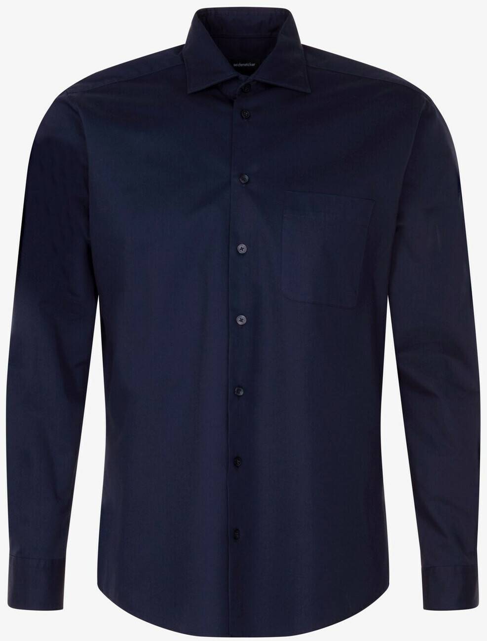 Hemden Seidensticker Twill Casual Hemd in Regular mit Kentkragen Uni (01.144100)(01.144100-0018) blau