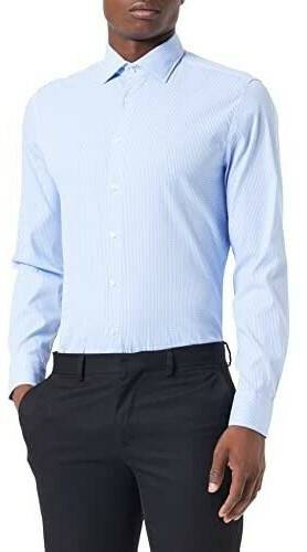 Hemden Seidensticker Performancehemd Slim Karo (01.656790-0011) blau