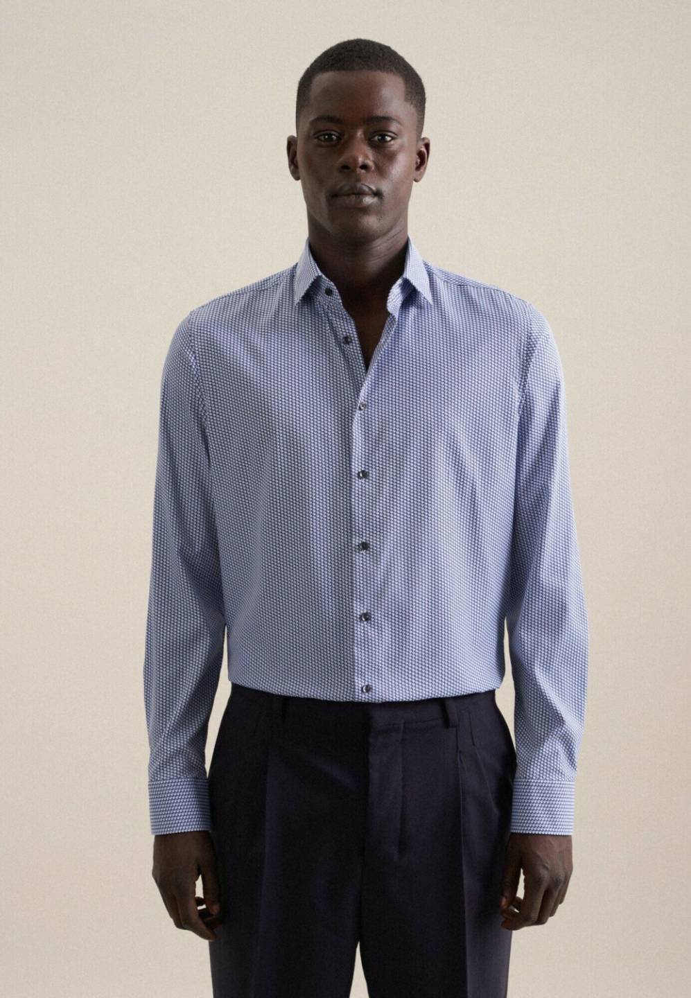Hemden Seidensticker Performance-Hemd Slim blau