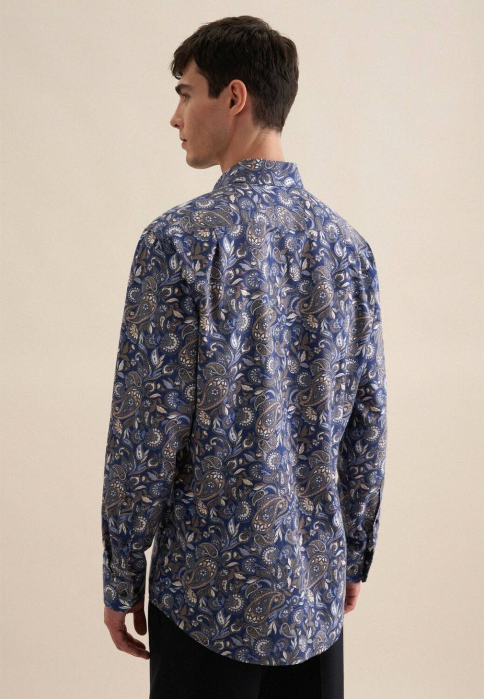 Hemden Seidensticker Flanellhemd Regular blau